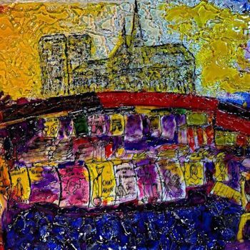 Painting titled "Bouquiniste2" by Danart, Original Artwork, Resin