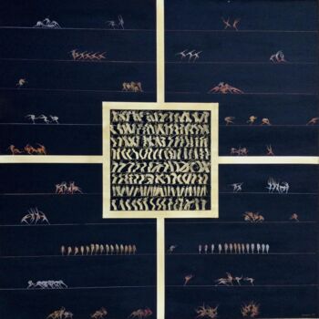 Painting titled "Les inflexibles 1" by Roland  Bousquet, Original Artwork, Acrylic