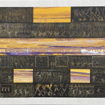 Peinture intitulée "Sac d’embrouilles " par Roland  Bousquet, Œuvre d'art originale, Acrylique