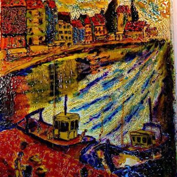 Painting titled "PortBreton2" by Danart, Original Artwork, Resin