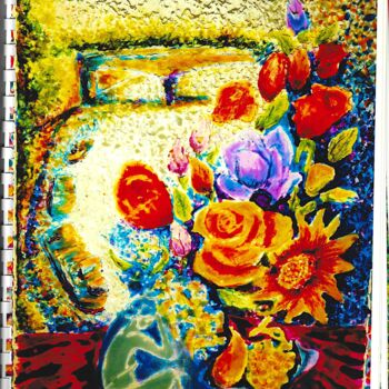 Painting titled "ParisFleuri 001" by Danart, Original Artwork, Resin