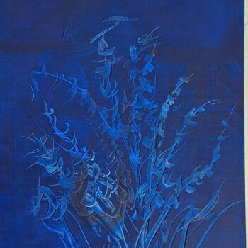 Peinture intitulée "Fleurs bleues" par Jean Marc Bramy, Œuvre d'art originale, Acrylique