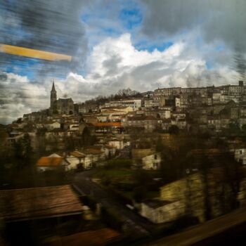 Photography titled "Vue du train 02" by Maurice Amzallag Mo, Original Artwork, Digital Print