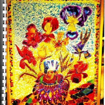 Painting titled "LesIris 001" by Danart, Original Artwork, Resin