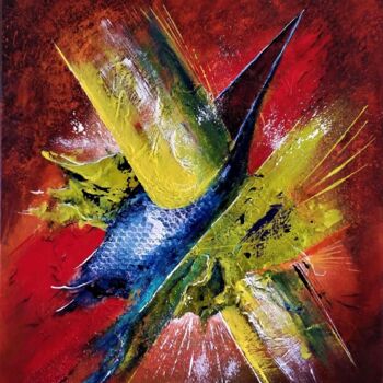 Painting titled "VIBÖRG" by Patrice Bru, Original Artwork, Acrylic