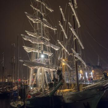 Photography titled "Ostende, Voiliers" by Maurice Amzallag Mo, Original Artwork, Digital Print