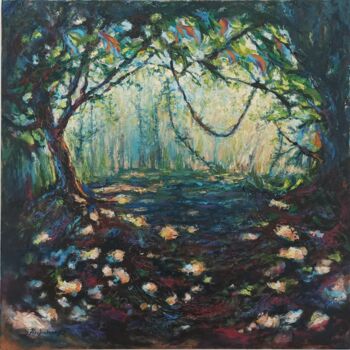 Peinture intitulée "Attends-moi" par Sandra Parchomenko, Œuvre d'art originale, Huile