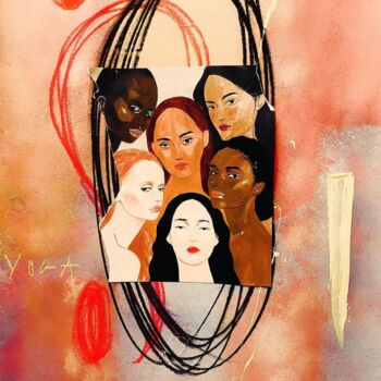 Painting titled "Yoga is Everyone" by Charles Le Doux, Original Artwork, Acrylic