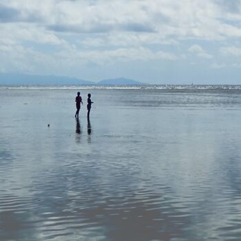 Printmaking titled "Les bains de mer" by Christian Lefevre, Original Artwork, Aluminium