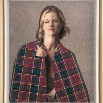 Peinture intitulée "Veste écossaise #2" par Fuvel, Œuvre d'art originale, Acrylique