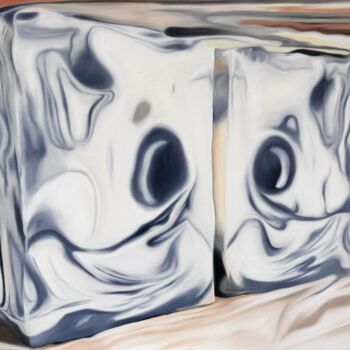 Painting titled "Le savon et l'incon…" by Camille Beauplan, Original Artwork, Oil