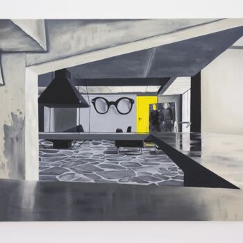 Peinture intitulée "Niveau moins un à l…" par Camille Beauplan, Œuvre d'art originale, Acrylique