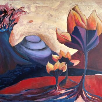 Peinture intitulée "Série "Venues d'ail…" par Delphine Epron, Œuvre d'art originale, Acrylique
