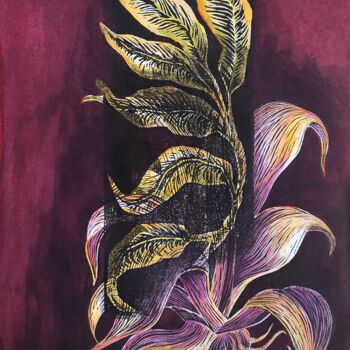 Painting titled "Série " Les Entrela…" by Delphine Epron, Original Artwork, Watercolor