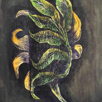 Drawing titled "Série " Les Entrela…" by Delphine Epron, Original Artwork, Watercolor
