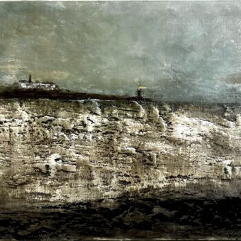 Peinture intitulée "CÔTE D’ALBÂTRE" par Laurent Bibas, Œuvre d'art originale, Huile Monté sur Châssis en bois