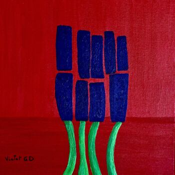 Peinture intitulée "Bouquet" par Violette Guardia Decoin, Œuvre d'art originale, Acrylique Monté sur Châssis en bois