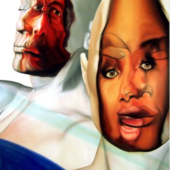 Peinture intitulée "Face FS22 There are…" par Christophe Avella Bagur, Œuvre d'art originale, Huile