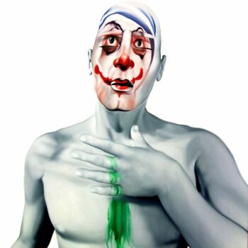 Painting titled "Face FS59 Holy life…" by Christophe Avella Bagur, Original Artwork, Oil