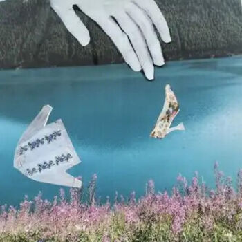 Collages titled "Murmures" by Lielie Sellier, Original Artwork, Collages