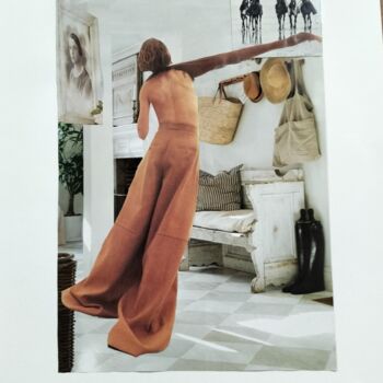 Collages titled "Cavalière" by Lielie Sellier, Original Artwork, Collages