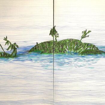 Dessin intitulée "ailante" par Antoine Poncet, Œuvre d'art originale, Papier