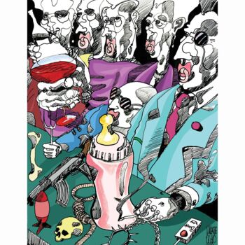 Drawing titled ""THE EVIL BABIES"" by Vicente Occhionero, Original Artwork, Acrylic