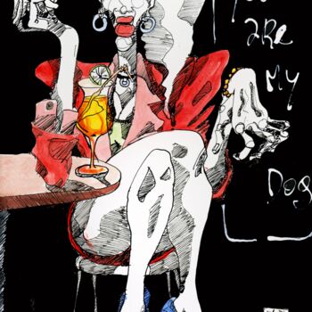 Drawing titled ""LA SEXORCISTA"" by Vicente Occhionero, Original Artwork, Ink