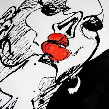 Drawing titled "“THE GODDESS OF THE…" by Vicente Occhionero, Original Artwork, Ink