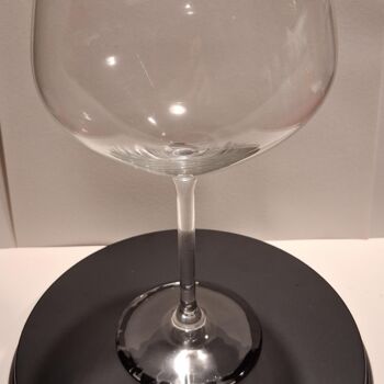 Sculpture titled "Verre à moitié vide…" by Jim Hackenberger, Original Artwork, Glass