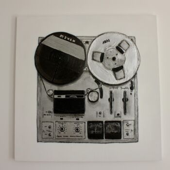 Painting titled "AKAI MAGNETO" by Xoual, Original Artwork, Acrylic