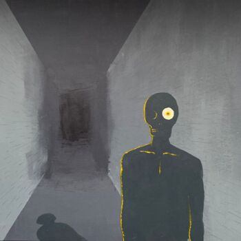 Painting titled "Ghost in the shell" by Giacomo Renaud, Original Artwork, Acrylic