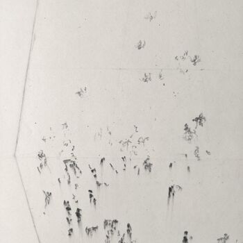 Drawing titled "Chevaux en boîte" by Frédérique Nolet De Brauwere, Original Artwork, Ink