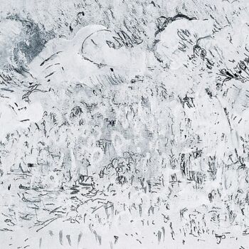 Painting titled "Bourrasque" by Frédérique Nolet De Brauwere, Original Artwork, Acrylic Mounted on Cardboard