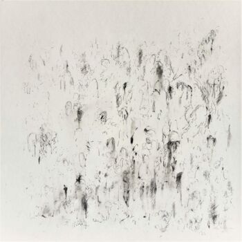 Drawing titled "Espace 19.04.21" by Frédérique Nolet De Brauwere, Original Artwork, Ink