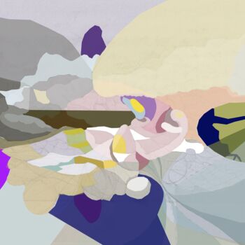 Drawing titled " Paysage Centrifuge…" by Nicolas Bralet, Original Artwork, Analog Print