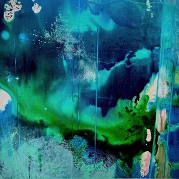 Painting titled "7 Meters Underwater" by Hongfeng Guo, Original Artwork, Acrylic