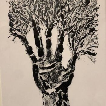 Printmaking titled "Arbremain2" by Lydia Morano, Original Artwork, Digital Print