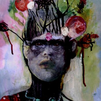 Collages titled "gorilla" by Lydia Morano, Original Artwork, Acrylic