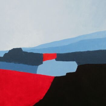 Painting titled "Grand paysage  130x…" by Philippe Halevy, Original Artwork, Acrylic