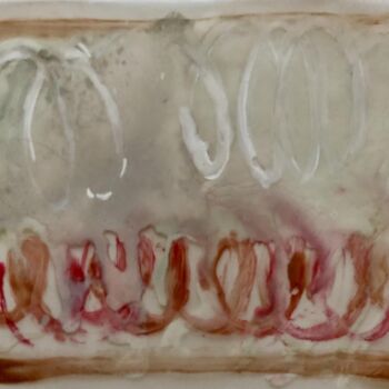 Painting titled "Double ligne de bou…" by Nicole Grenot, Original Artwork, Acrylic