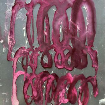Painting titled "Lignes de boucles" by Nicole Grenot, Original Artwork, Acrylic