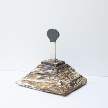 Sculpture intitulée "Le serpent ondule v…" par Cathy Cocat, Œuvre d'art originale, Sable