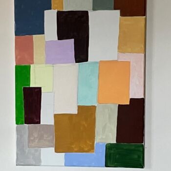 Painting titled "Dalles de jardin." by Jean Kauffmann, Original Artwork, Acrylic