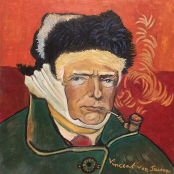 Peinture intitulée "Vincent Van Trump" par Ateliermf12, Œuvre d'art originale, Bois