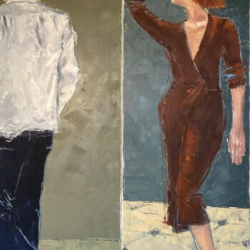 Painting titled "Paroles" by Ludmila Ternano Dolgova, Original Artwork, Acrylic Mounted on Wood Stretcher frame