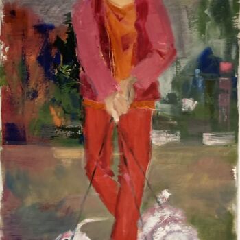 Painting titled "La promenade" by Ludmila Ternano Dolgova, Original Artwork, Oil