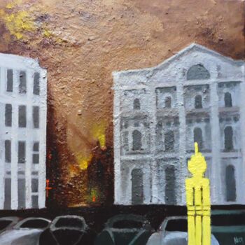 Painting titled "Milano Maurizio Cat…" by Koen De Weerdt, Original Artwork, Acrylic