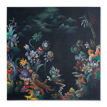 Painting titled "Untitled, Noite ser…" by Pedro Varela, Original Artwork, Acrylic