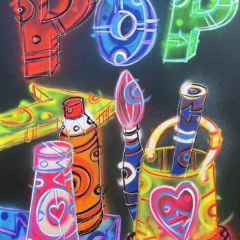 Painting titled "PAINTER'S STUFF" by Yako, Original Artwork, Acrylic